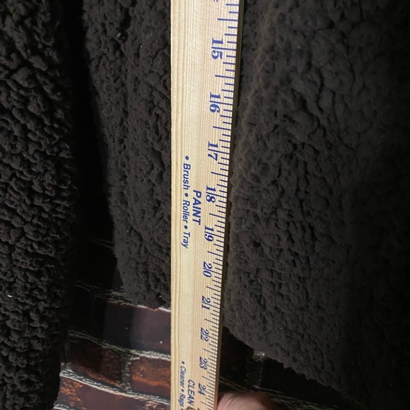 Me Jane Brown Sherpa Hooded Coat Size L - Picture 7 of 7